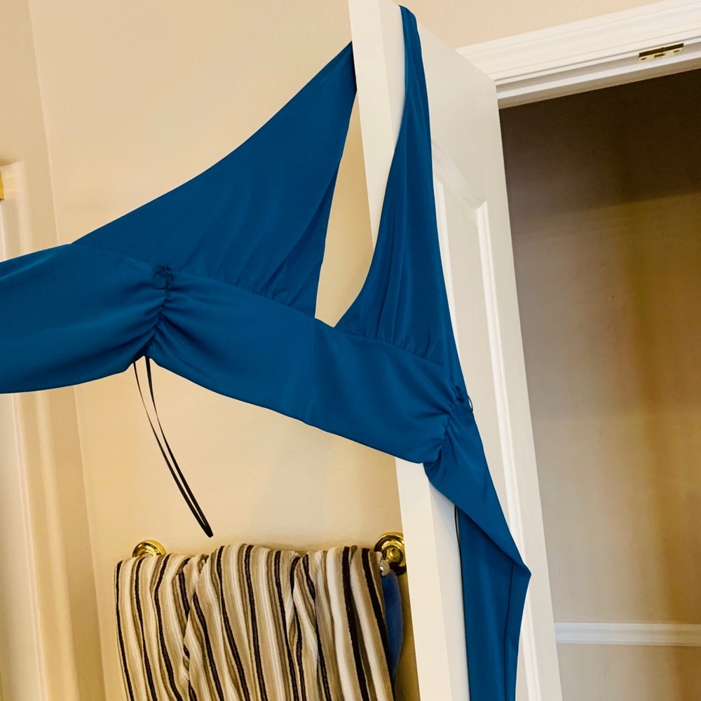 Nasty gal blue wrap top